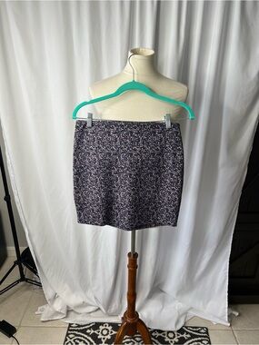 BCBGeneration Purple Multi Print Pencil Skirt